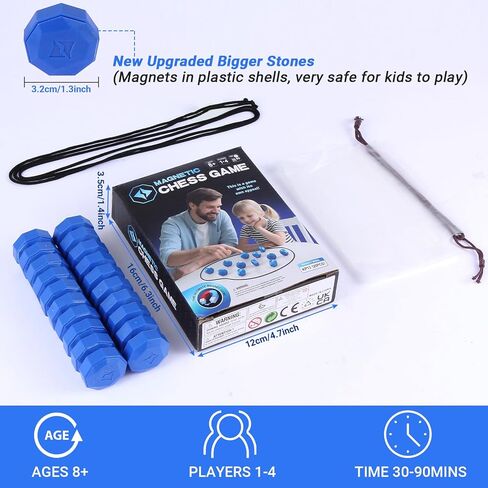 Magnetic Game for 2-4 Players - Critical Thinking Logic Toy with Secure Magnetic Components, Portable Design for Family Group Play, Space-Saving Multi-Generational Fun in Kuwait