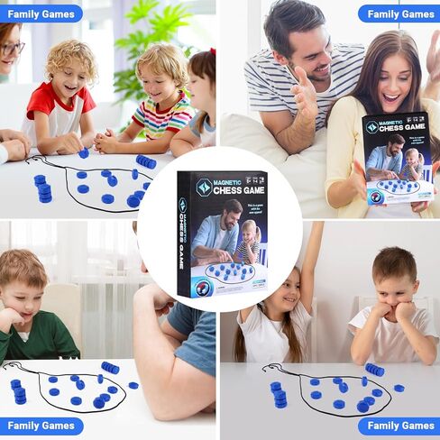 Magnetic Game for 2-4 Players - Critical Thinking Logic Toy with Secure Magnetic Components, Portable Design for Family Group Play, Space-Saving Multi-Generational Fun in Kuwait