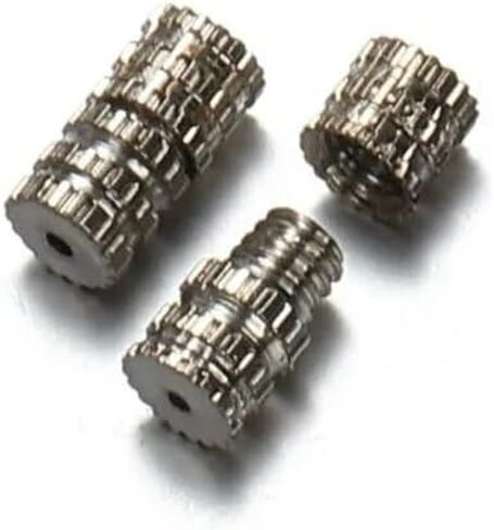 100pcs/lot Cylinder Screw Fasteners Clasps Buckles for Jewelry Making Necklace Bracelet Rope End Closure Connector DIY Findings (100pcs,Silver) in Saudi Arabia