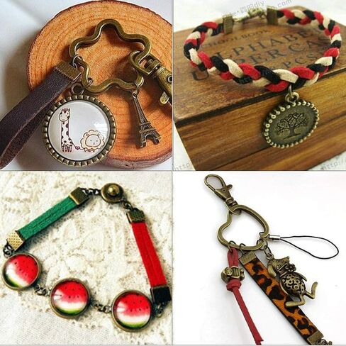 300Pieces Pinch Crimp Ends,Alloy Ribbon Clamps Ends Mixed Colors Ribbon Ends Crimp Ends Jewelry Making Findings for DIY Choker Anklets Crafts Making in Saudi Arabia