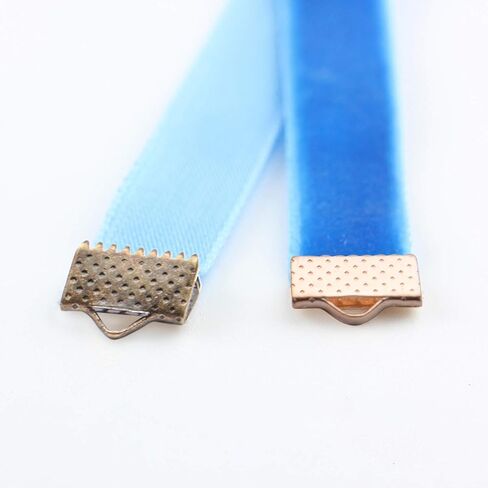 300Pieces Pinch Crimp Ends,Alloy Ribbon Clamps Ends Mixed Colors Ribbon Ends Crimp Ends Jewelry Making Findings for DIY Choker Anklets Crafts Making in Saudi Arabia