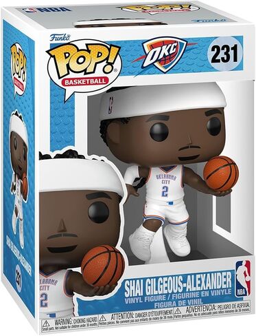 فانكو بوب! NBA: Thunder - Shai Gilgeous-Alexander - الزي المنزلي - شخصية الفينيل القابلة للتجميع - فكرة هدية - البضائع الرسمية - ألعاب للأطفال والكبار - عشاق الرياضة - شخصية نموذجية لهواة الجمع in Saudi Arabia