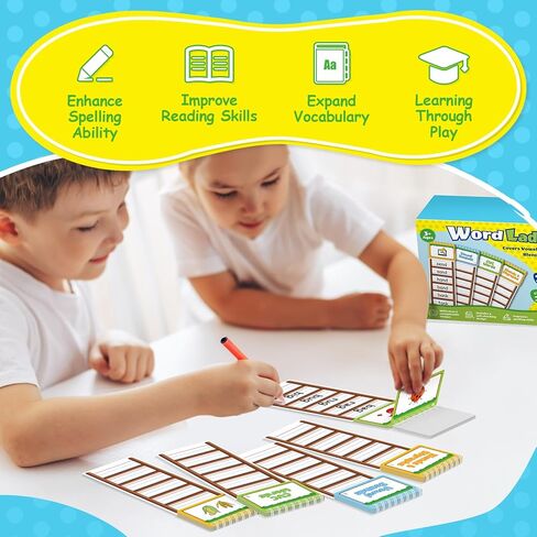 بطاقات فلاش لكلمات البصر لرياض الأطفال، 30 سلمًا للكلمات، كتب فليب، بطاقات فلاش لألعاب الصوتيات، ألعاب القراءة والتهجئة، أنشطة التعلم في مرحلة ما قبل المدرسة، فصول رياض الأطفال التي يجب أن تمتلكها in Kuwait