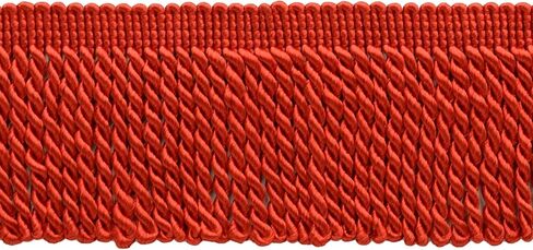 DÉCOPRO 2 1/2" (6cm) Bullion Fringe Trim (Style# EF25) Flaming Red #88 (Scarlet Lava Red) 5 Yards (4.5m/15 ft) in Saudi Arabia
