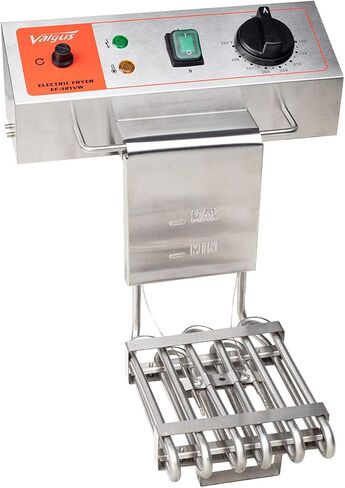 Valgus 1750W Stainless Steel Electric Deep Fryer 12L Large Capacity Countertop Kitchen Frying Machine Electric Griddles with Basket & Lid, Drain System in Saudi Arabia