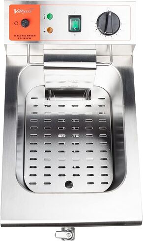 Valgus 1750W Stainless Steel Electric Deep Fryer 12L Large Capacity Countertop Kitchen Frying Machine Electric Griddles with Basket & Lid, Drain System in Saudi Arabia