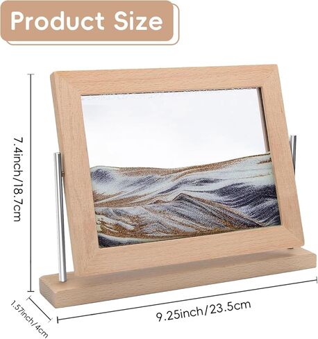 Auysbytdd Moving Sand Art Picture, 3D Dynamic Sand Picture, Desktop Moving Sand Art for Home Decor and Office (Gold) in Saudi Arabia