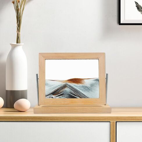 Auysbytdd Moving Sand Art Picture, 3D Dynamic Sand Picture, Desktop Moving Sand Art for Home Decor and Office (Gold) in Saudi Arabia