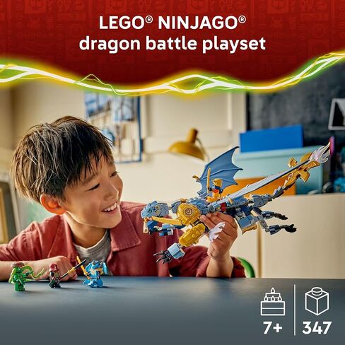 LEGO NINJAGO Ninja Dragon Riyu’s Battle Building Toy for Boys & Girls - Ninja Poseable Dragon Toy Playset for Kids, Ages 7+ - Includes 4 Minifigures for Pretend Play - Gift Idea for Birthdays - 71855 in Saudi Arabia