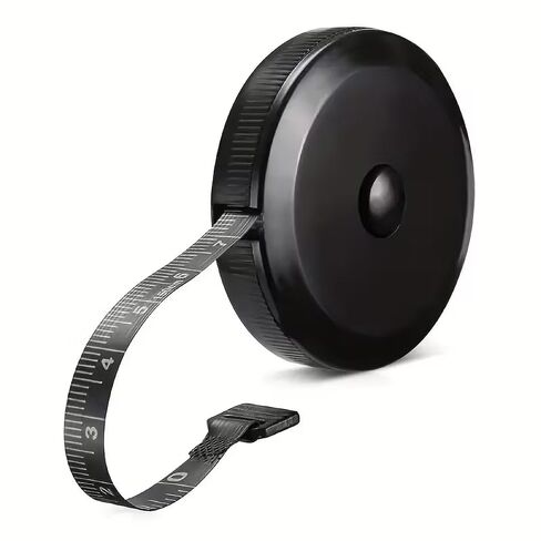 Retractable Soft Tape Measure, 60 Inch / 150 cm Double Sided Tape Measure with Inches & Centimeters, for Sewing Tailoring Body Measurements Crafts Design Fitness (Black, 1-Pack) in Saudi Arabia