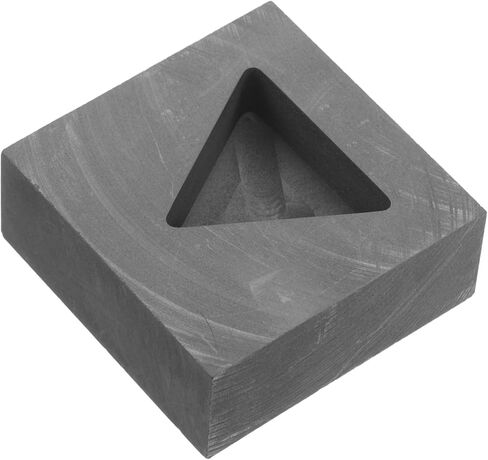 قالب صب جرافيت مثلث من أجل ذوبان المعادن، قوالب جرافيت قابلة لإعادة الاستخدام لصنع المجوهرات والمشروعات اليدوية، أداة صب معدنية قوية للذهب والفضة والنحاس in Kuwait