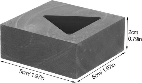 قالب صب جرافيت مثلث من أجل ذوبان المعادن، قوالب جرافيت قابلة لإعادة الاستخدام لصنع المجوهرات والمشروعات اليدوية، أداة صب معدنية قوية للذهب والفضة والنحاس in Kuwait