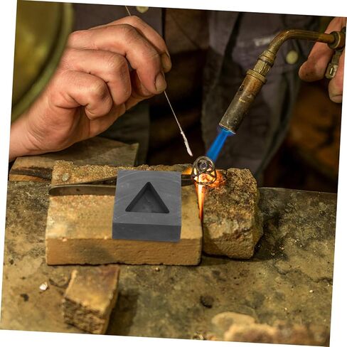 قالب صب جرافيت مثلث من أجل ذوبان المعادن، قوالب جرافيت قابلة لإعادة الاستخدام لصنع المجوهرات والمشروعات اليدوية، أداة صب معدنية قوية للذهب والفضة والنحاس in Kuwait