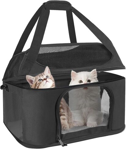Premium Cat Carrier for Pets Up to 20 Lbs, Cat Travel Bag Soft-Sided Backpack Pet Carriers with Padded Shoulder Strap, Dog Carrier for Small Dogs Puppy Carry Airline Approved, Pink in Saudi Arabia