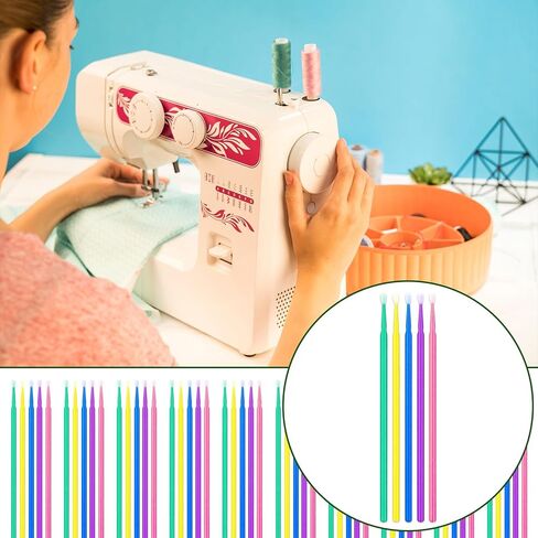 500 قطعة من فرش التنظيف متعددة الأغراض للاستعمال مرة واحدة، أعواد مسحة خالية من الوبر مع أطراف مدببة، فرشاة شقوق صغيرة لتنظيف ماكينة الخياطة، وصناعة الحرف اليدوية والرسم الدقيق in Kuwait