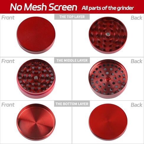 HNYYZL 2'' Spice Grinder,Spice Grinder Kitchen Tool Pepper Grinder (Red) in Saudi Arabia