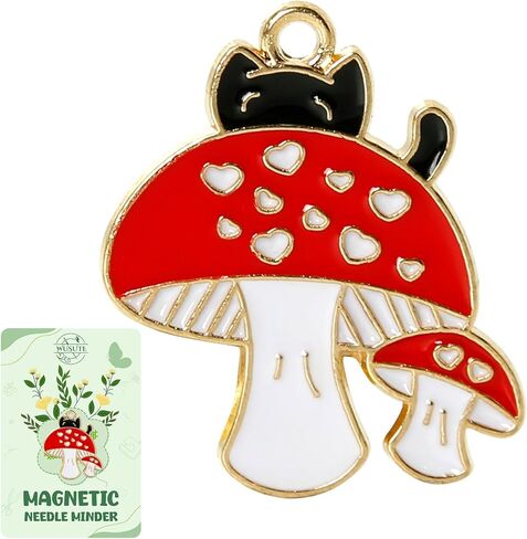 WUSUTE Cat Needle Minder للغرزة المتقاطعة، مغناطيس لطيف على شكل رسوم متحركة للتنظيم، إكسسوارات تطريز الخياطة وحافظة الإبرة in Kuwait
