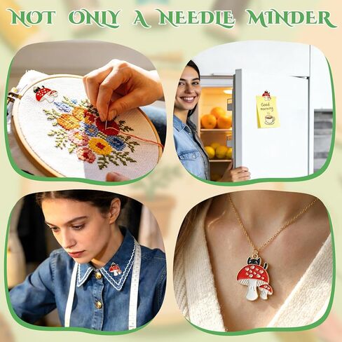WUSUTE Cat Needle Minder للغرزة المتقاطعة، مغناطيس لطيف على شكل رسوم متحركة للتنظيم، إكسسوارات تطريز الخياطة وحافظة الإبرة in Kuwait