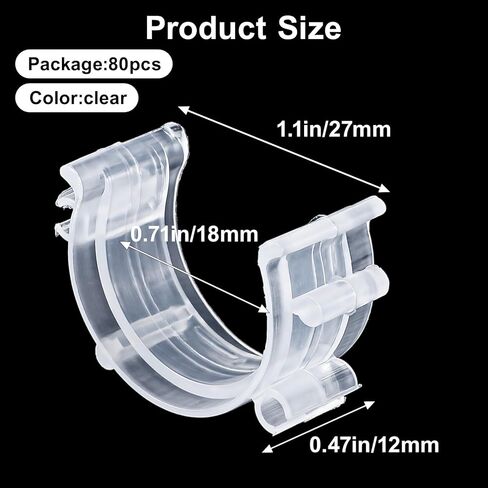 80Pcs Clear Plastic Bobbin Clips, Thread Spool Organizers, Sewing Tool Accessory for Craft DIY Embroidery in Saudi Arabia