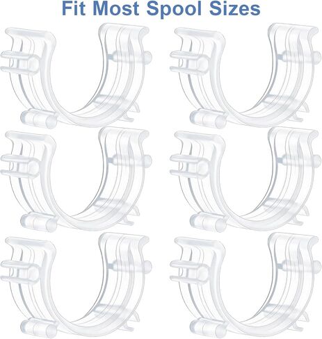 80Pcs Clear Plastic Bobbin Clips, Thread Spool Organizers, Sewing Tool Accessory for Craft DIY Embroidery in Saudi Arabia