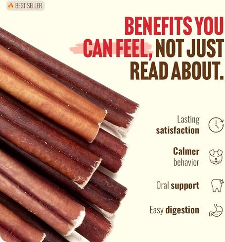 Natural Farm Gullet Sticks Chews for Dogs, 6 Inch (25 Count), Single Ingredient Jerky Esophagus Treats, Rawhide-Free Natural Glucosamine & Chondroitin, Great for Puppies, Seniors & Light Chewers in Kuwait