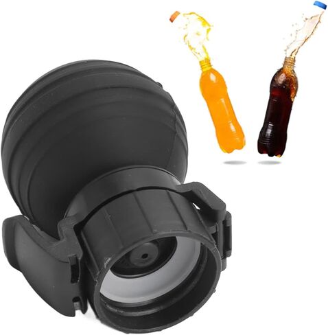 غطاء مضخة Fizz Keeper، حافظة زجاجات الصودا قابلة لإعادة الاستخدام، مقاومة للتسرب، يمكن ضخ المشروبات Fizz Keeper (أسود) in Saudi Arabia