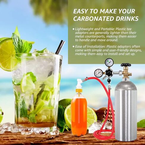 غطاء كربونات البيرة البلاستيكية للبيرة المنزلية، 4 قطع محول كربونات برميل لزجاجة الصودا للحيوانات الأليفة، تعبئة زجاجة الضغط المضاد مع حلقات دائرية إضافية لحشية الغلق in Kuwait