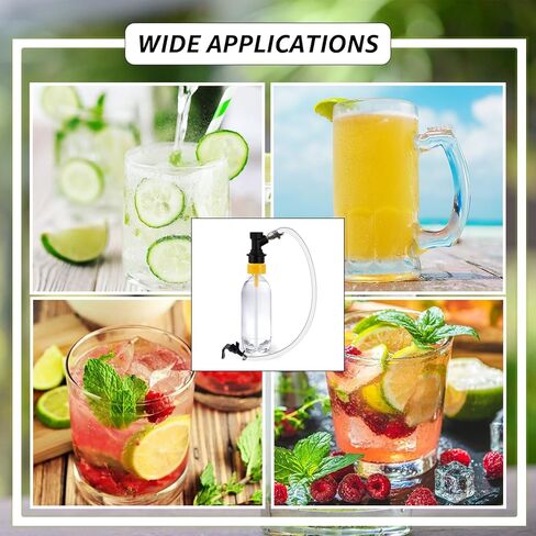 غطاء كربونات البيرة البلاستيكية للبيرة المنزلية، 4 قطع محول كربونات برميل لزجاجة الصودا للحيوانات الأليفة، تعبئة زجاجة الضغط المضاد مع حلقات دائرية إضافية لحشية الغلق in Kuwait