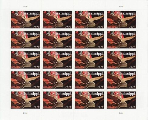 Mississippi Statehood (Sheet of 20) First-Class Mail Forever Postage Stamps 2017 Scott 5190 in Saudi Arabia