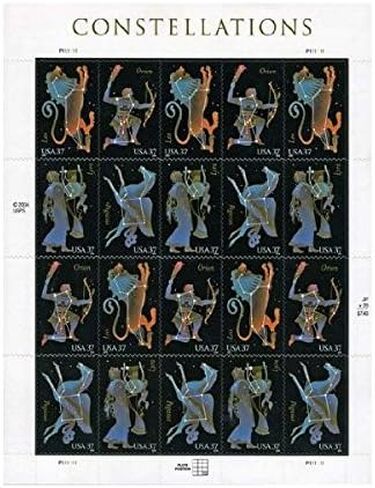 Constellations Sheet of Twenty 37 Cent Stamps Scott 3945-48 in Saudi Arabia