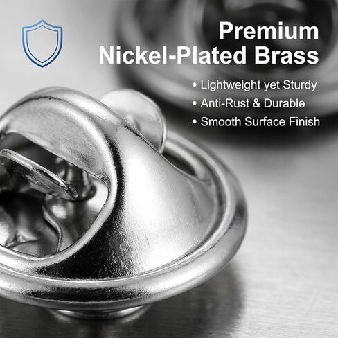 Metal Pin Backs Replacement, 50 Pairs Silver Butterfly Clutch Tie Tacks Blank Locking Pin Keepers Metal Locking Pins Back Replacement for Craft Making Enamel Pins Jewelry Making in Saudi Arabia