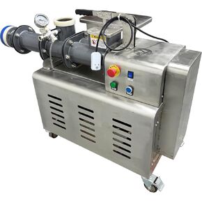 Banfluxion 220V Vacuum Pug Mill with Roller Conveyor, Stainless Steel Dual Shaft Clay Extruder & Mixer, 880 lb/h Capacity, 2.36" Outlet, w/Mud Table & Wheels for Professional Ceramics Studio in Kuwait