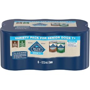 Blue Buffalo Homestyle Recipe Senior 7+ Turkey and Lamb Wet Dog Food for Senior 7+ Dogs, 12.5 oz. Cans, 6 Count Variety Pack in Kuwait