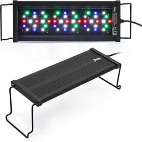 hygger Auto On Off Aquarium LED Light, 4 Mode Lighting Full Spectrum Fish Tank Light 24/7 Timer Colorful Fish/Sun/Nightlight/WRGB Cycle for Freshwater in Kuwait