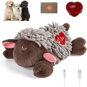 ALL FOR PAWS Heartbeat Dog Toy for Sleep Aid, Stuffed Animal Plush Toy for Puppy Anxiety Relief & Behavioral Training, Snuggling Plush Toy with Warm Bag & Adjustable-Speed Heartbeat, USB Rechargeable in Saudi Arabia