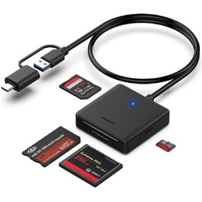 قارئ بطاقات BENFEI SD 4.0، قارئ بطاقات ذاكرة USB-C/USB-A 2 في 1، لـ SDXC، SDHC، SD، MMC، RS-MMC، Micro SDXC، Micro SD، بطاقة Micro SDHC، UHS-II، و بطاقات UHS-I in Kuwait