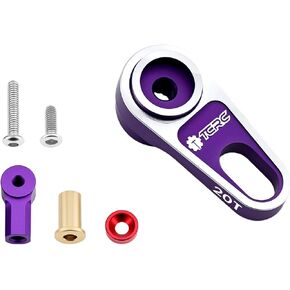 7075 Aluminum Rear 20T Servo Horn with Adjustable Connecting Rod for Axial 1/8 AXP8 Gilamon Trail Buggy Upgrade,Purple in Kuwait