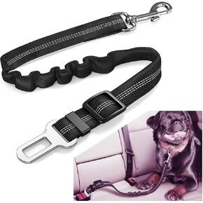 ملحق تمديد مقود بنجي للكلاب بطول 4 أقدام مع مشابك دوارة مزدوجة للدراجات والجري ومقود عاكس ممتص للصدمات للكلاب التي يصل وزنها إلى 150 رطلًا (أحمر، عاكس) in Kuwait