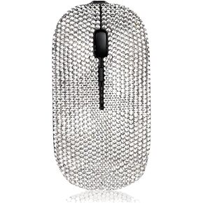 Pink Colorful Bling Luxury Crystal Rhinestone 2.4G Wireless Mouse for Laptop Computer, Cute Mouse for Girls in Kuwait