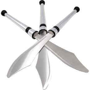 سكين رمي السكاكين - حافة شفرة حادة - مقبض ملفوف اللون فضي (مجموعة من 3) in Kuwait