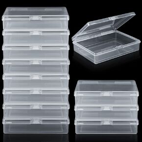 فيكس 24 قطعة من حامل بطاقات اللعب البلاستيكية، صندوق تخزين بطاقات اللعب الفارغ، صندوق تخزين بطاقات الألعاب، صناديق تخزين بطاقات شفافة لبطاقات البوكر ذات الحجم القياسي، أزرار كبس مغلقة (بدون بطاقات) in Kuwait