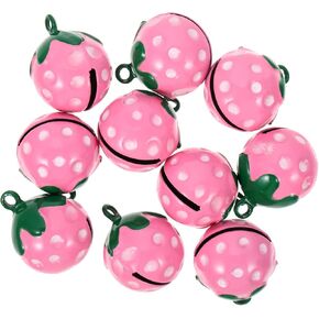 Hemoton 10pcs Strawberry Shape Pet Bells Charms Necklace Charms for Dog Collar in Saudi Arabia
