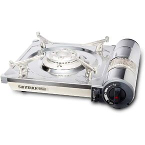 موقد تخييم محمول من SUNTOUCH - موقد غاز البوتان، إيقاف أمان تلقائي، ستانلس ستيل - يتضمن حقيبة حمل صلبة (الحجم الكامل) in Kuwait