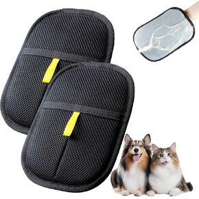 قفاز إزالة شعر الحيوانات الأليفة، قفازات إزالة شعر الحيوانات الأليفة للقطط والكلاب والكلاب، قفازات كهروستاتيكية لإزالة شعر الحيوانات الأليفة، فرشاة لشعر الحيوانات الأليفة، مناسبة لجميع الحيوانات الأليفة (قطعتان) in Kuwait