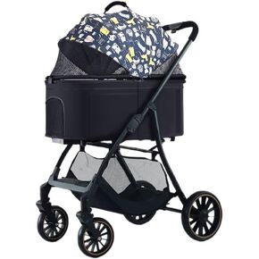 Pet Strollers Pet Stroller, Dog and Cat Stroller, Small Pet Stroller for Outdoor Use, Lightweight, Detachable and Foldable Pet Stroller Medium(G) in Kuwait