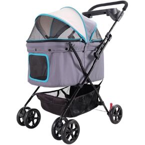 Pet Strollers Lightweight Pet Stroller Pet Supplies Travel Dog and Cat Stroller Foldable Outdoor Travel Dog and Cat Stroller Pet Stroller Medium(Red) in Kuwait