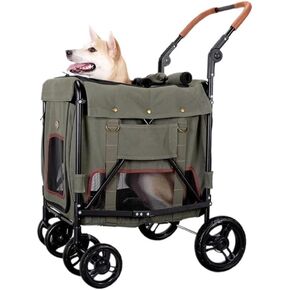 Pet Strollers Pet Stroller Lightweight Foldable Dog Stroller Detached Cat Outing Stroller Multifunctional Stroller Pet Stroller Medium(Pink) in Kuwait