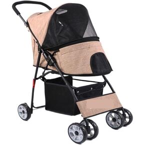 Pet Strollers Pet Stroller, Dog Walking Stroller, Lightweight and Compact Cat Stroller, Lightweight Stroller for Outings Pet Stroller Medium(Green) in Kuwait