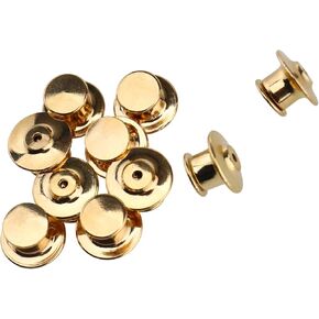 SING F LTD 10pcs Metal Locking Flathead Lapel Pin Back Clutch Clasp Fastener Spring Loaded No Tool Required in Kuwait