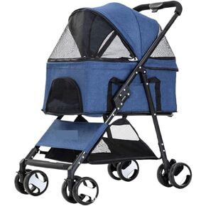 Pet Strollers Detached Pet Outing Stroller Teddy Puppy Stroller Small Cat Stroller Foldable Lightweight Dog Stroller Pet Stroller Medium(G) in Kuwait